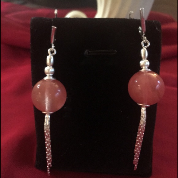 Topaz And Sterling Silver Earrings - Picture 4 of 8